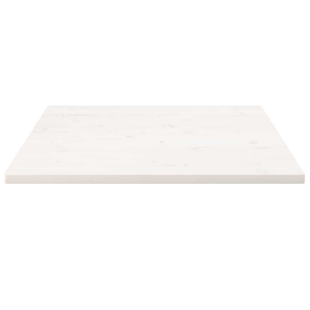 Table Top 40x40x2.5 cm Solid Wood Pine Square White 80 cm 80 cm
