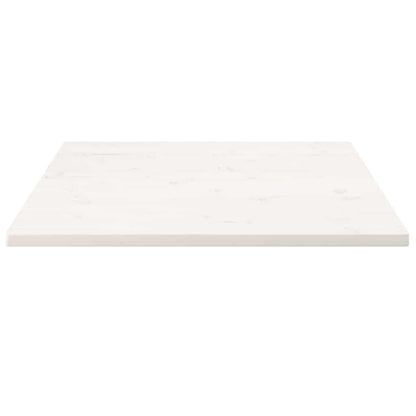 Table Top 40x40x2.5 cm Solid Wood Pine Square White 80 cm 80 cm