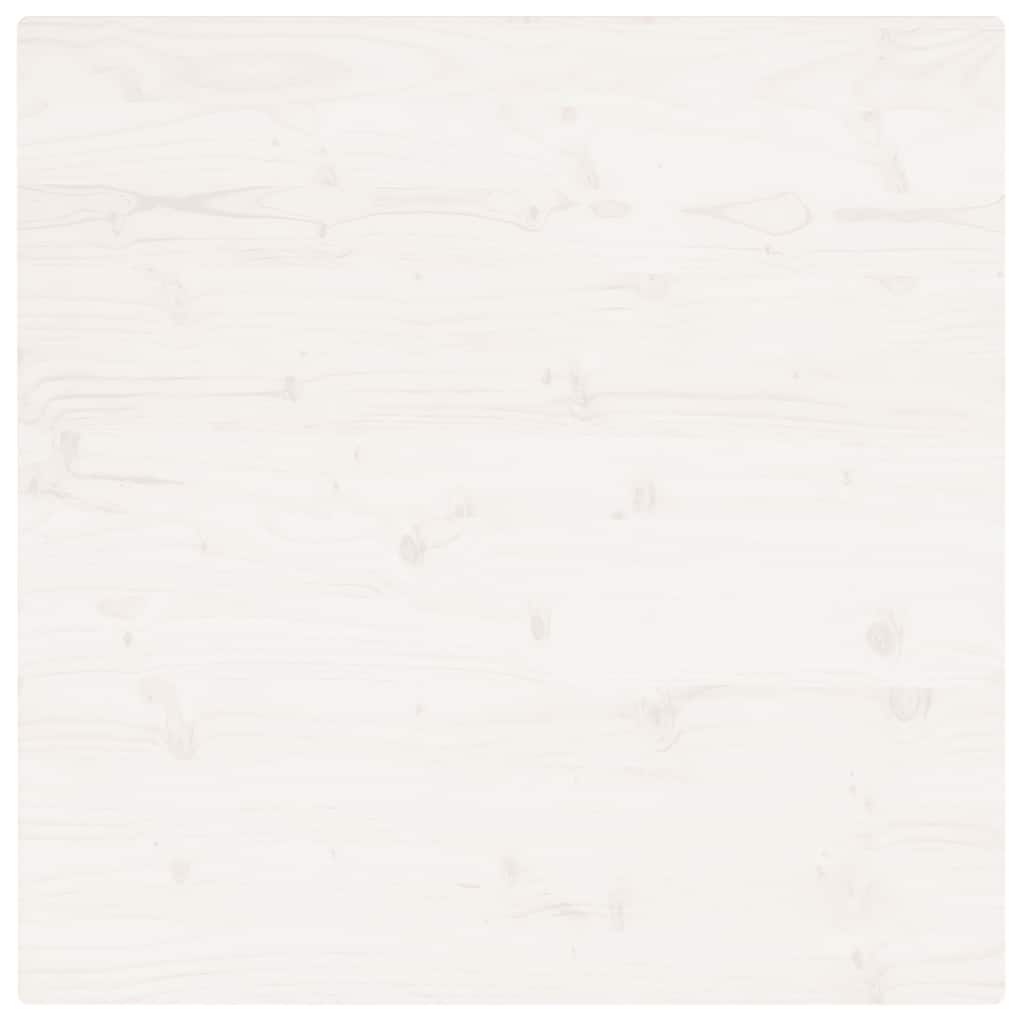 Table Top 40x40x2.5 cm Solid Wood Pine Square White 80 cm 80 cm