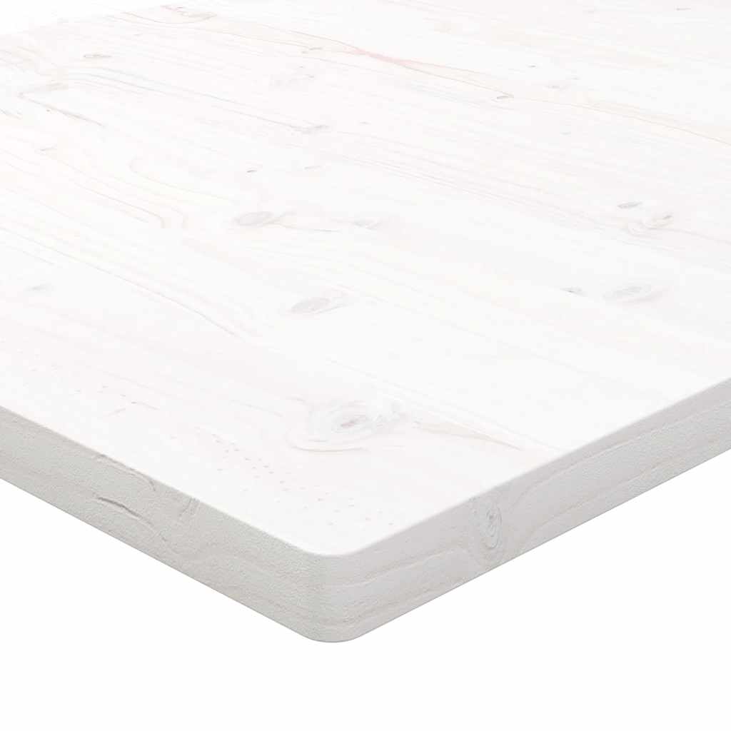 Table Top 40x40x2.5 cm Solid Wood Pine Square White 80 cm 80 cm