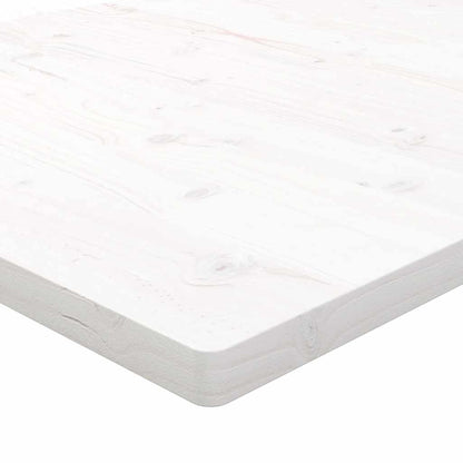 Table Top 40x40x2.5 cm Solid Wood Pine Square White 80 cm 80 cm