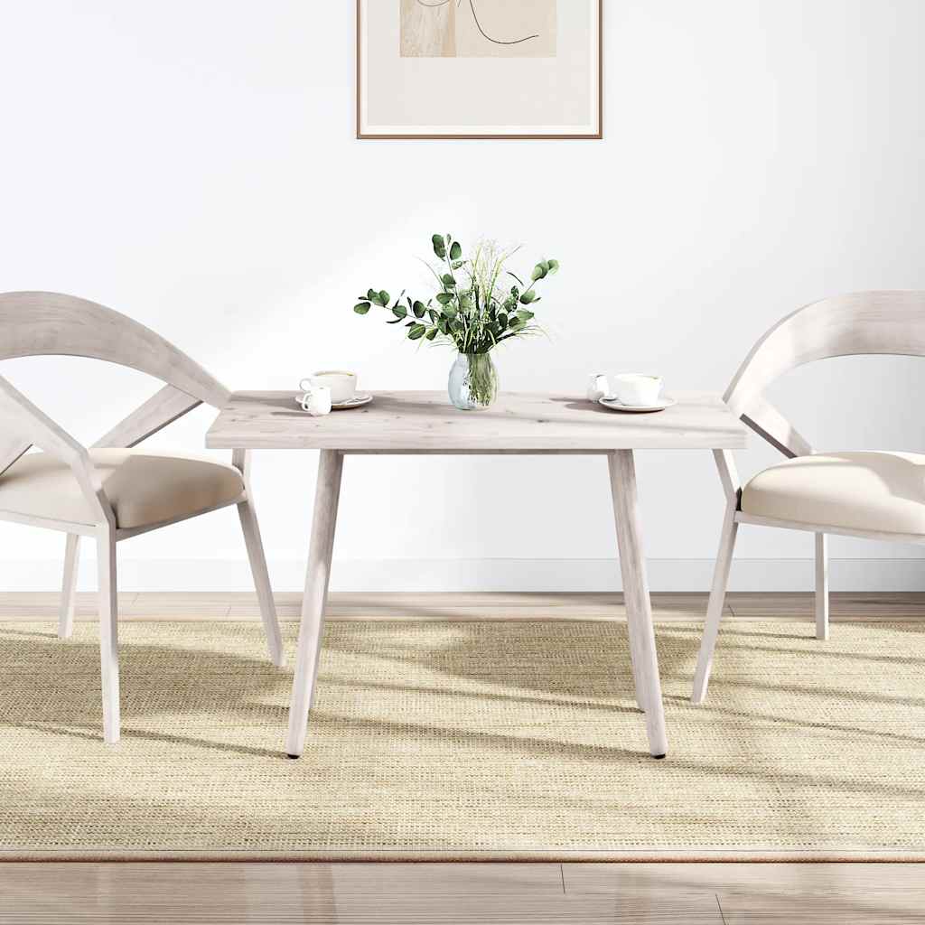 Table Top 40x40x2.5 cm Solid Wood Pine Square White 110 cm 60 cm