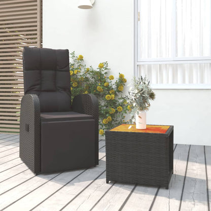 vidaXL 3 Piece Garden Lounge Set Poly Rattan&Solid Wood Acacia