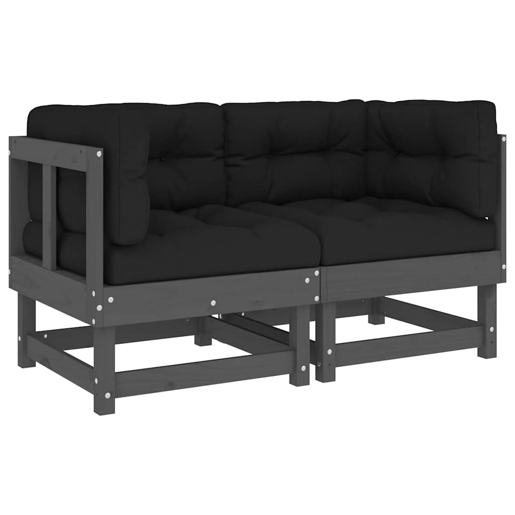 Cushions Black Solid Wood Pine Grey pine 2x corner