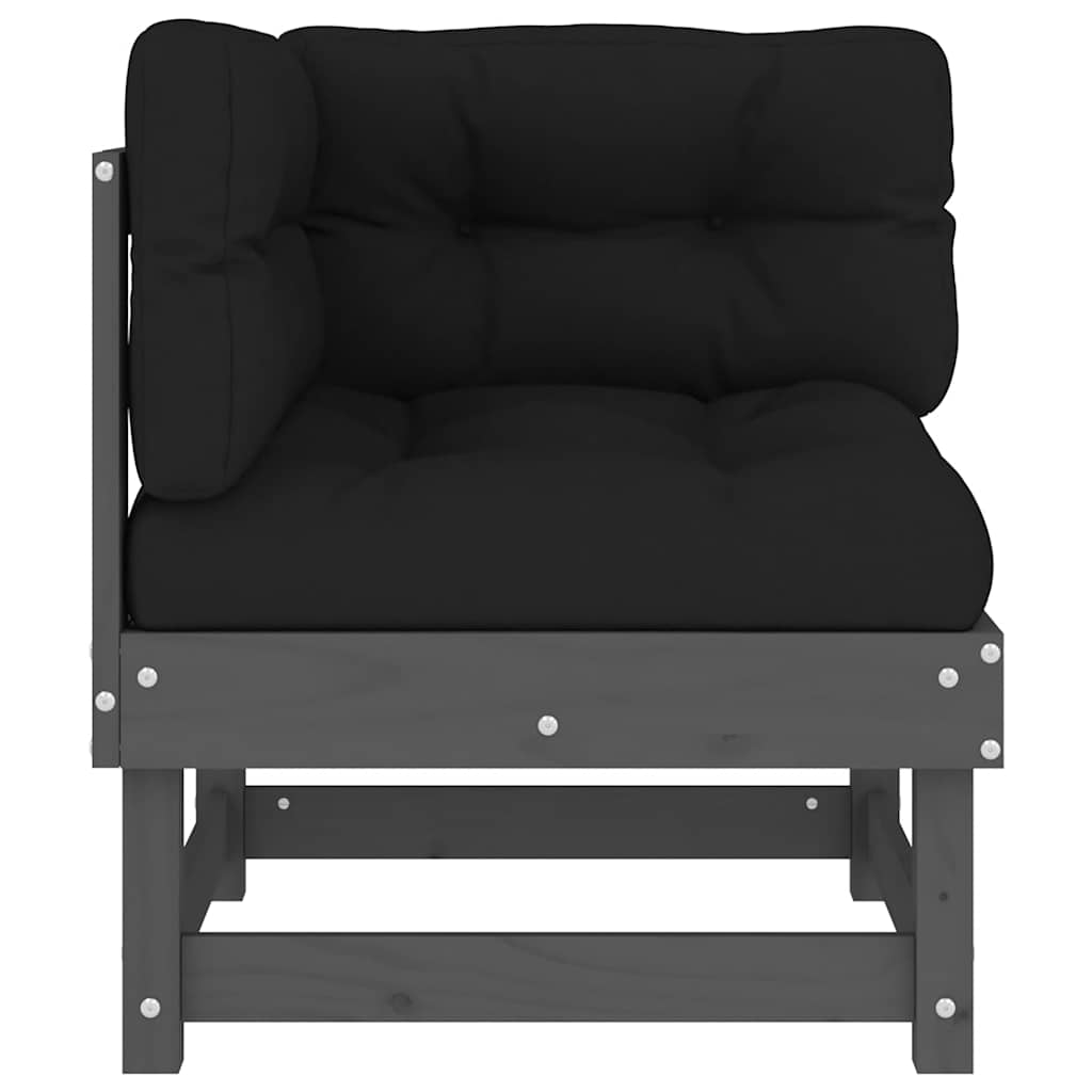 Cushions Black Solid Wood Pine Grey pine 2x corner