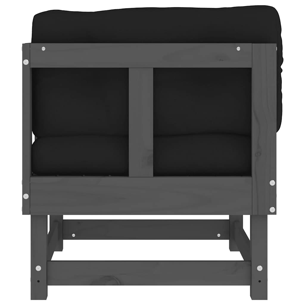 Cushions Black Solid Wood Pine Grey pine 2x corner