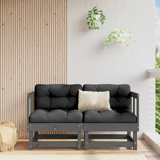 Cushions Black Solid Wood Pine Grey pine 2x corner