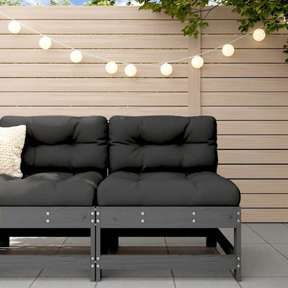 Cushions Grey Solid Wood Pine Grey Pine Middle sofa