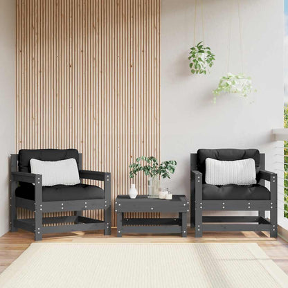 Cushions Grey Solid Wood Pine Grey Pine Armchair