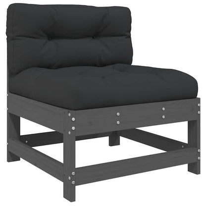 Cushions Grey Solid Wood Pine Grey Pine 3-Seater