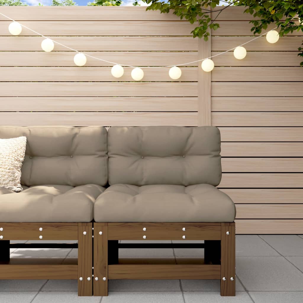 Cushions Grey Solid Wood Pine Honey brown pine Middle sofa