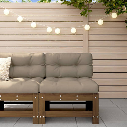 Cushions Grey Solid Wood Pine Honey brown pine Middle sofa