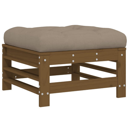 Cushions Grey Solid Wood Pine Honey brown pine Footrest