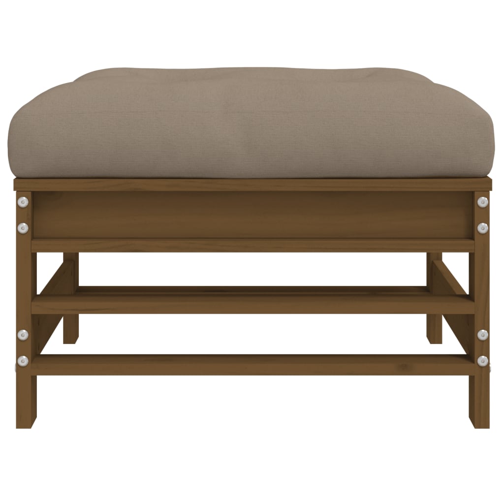 Cushions Grey Solid Wood Pine Honey brown pine Footrest