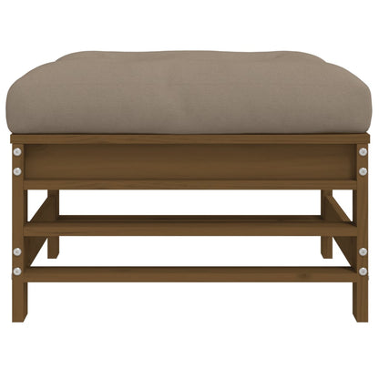 Cushions Grey Solid Wood Pine Honey brown pine Footrest