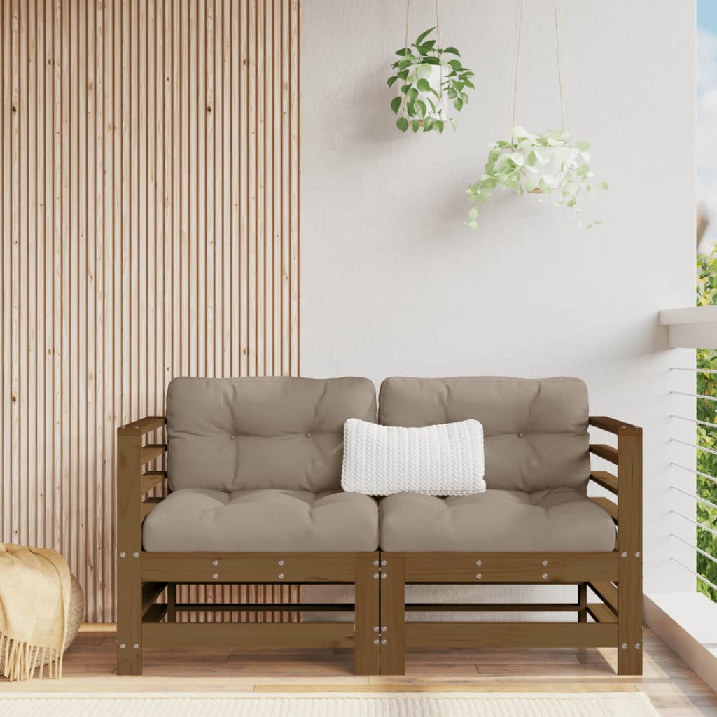 Cushions Grey Solid Wood Pine Honey brown pine 2x corner