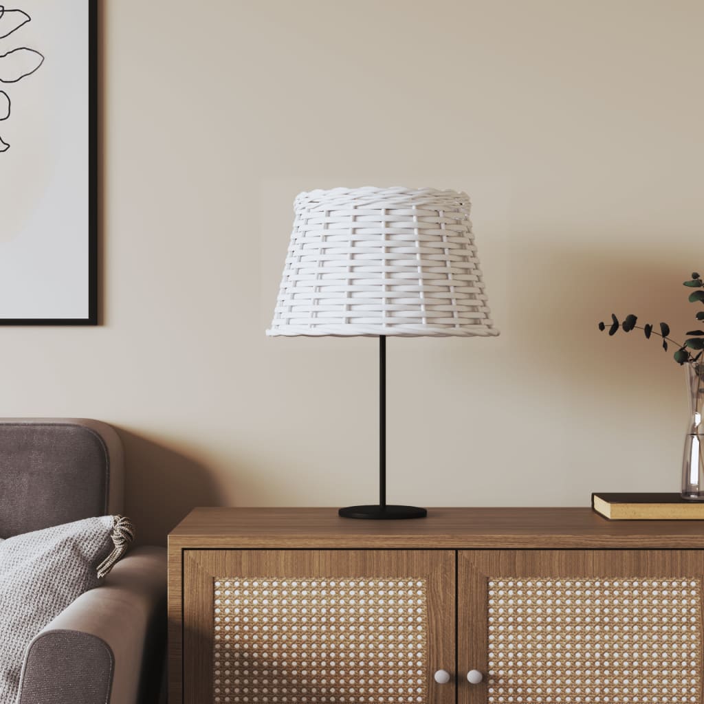 Lamp Shade Wicker White Ø 38 x 23 cm