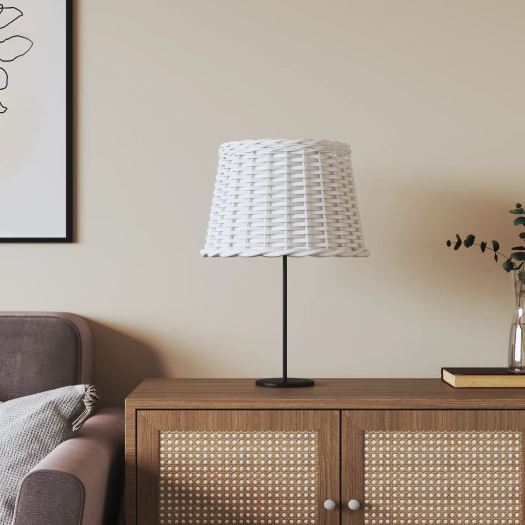 Lamp Shade Wicker White Ø 40 x 26 cm