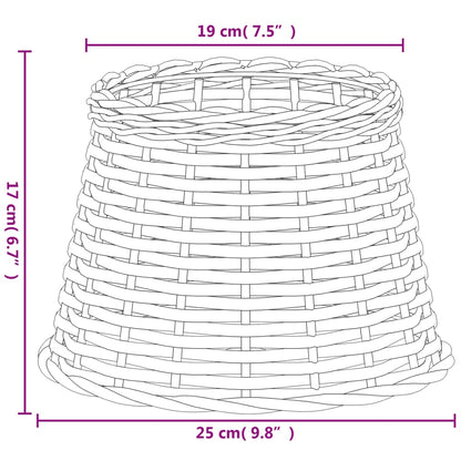Lamp Shade Wicker Brown Ø 25 x 17 cm