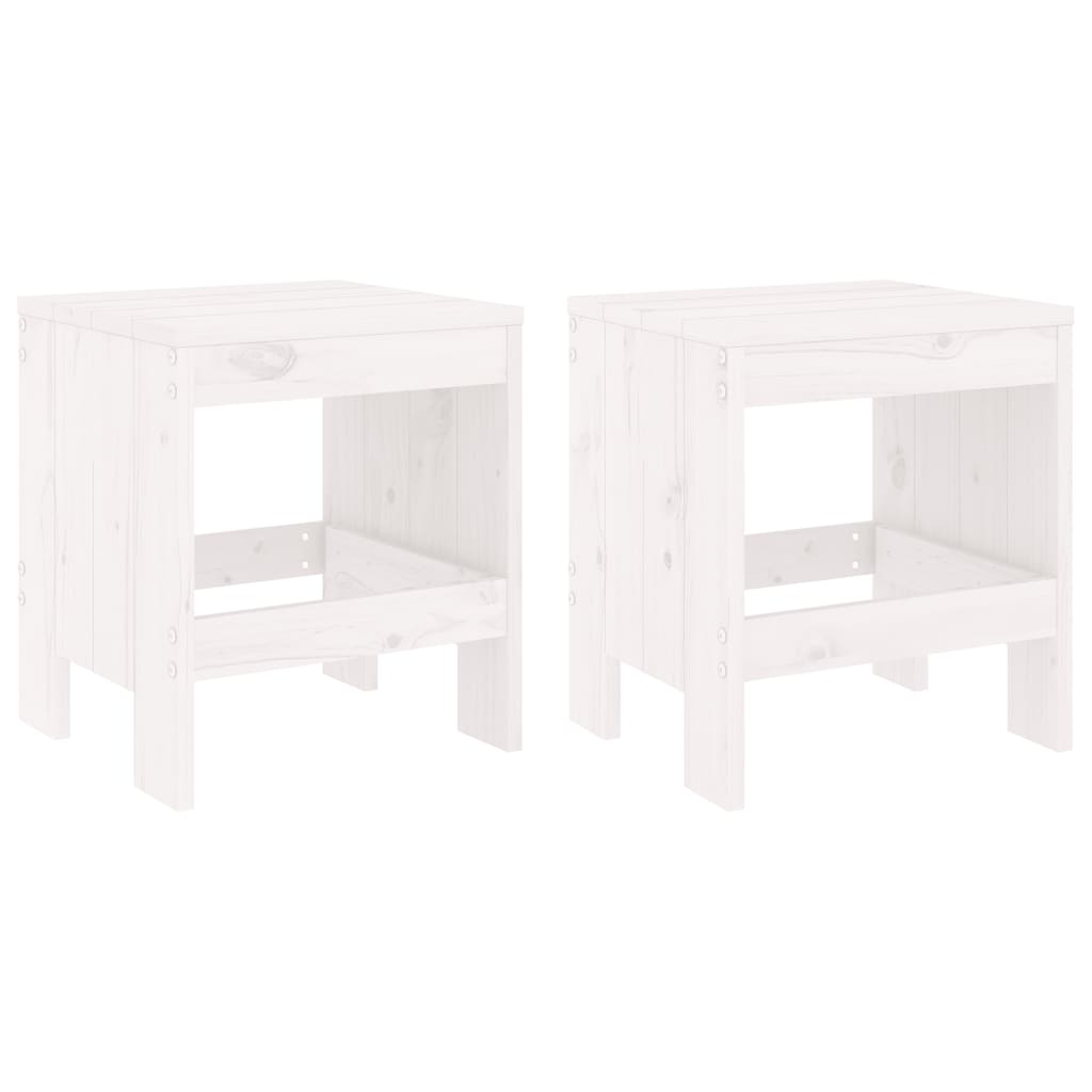 3 Piece Garden Bistro Set Solid Wood Pine White pine