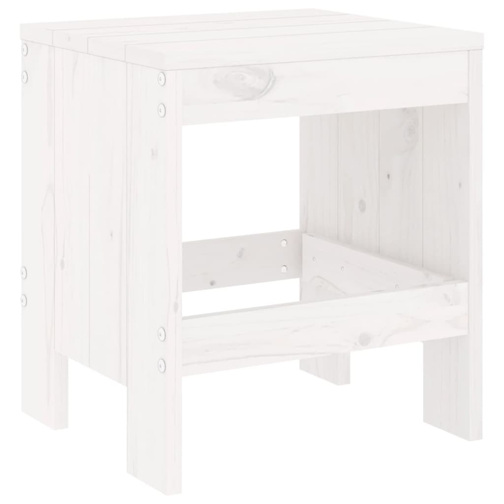3 Piece Garden Bistro Set Solid Wood Pine White pine