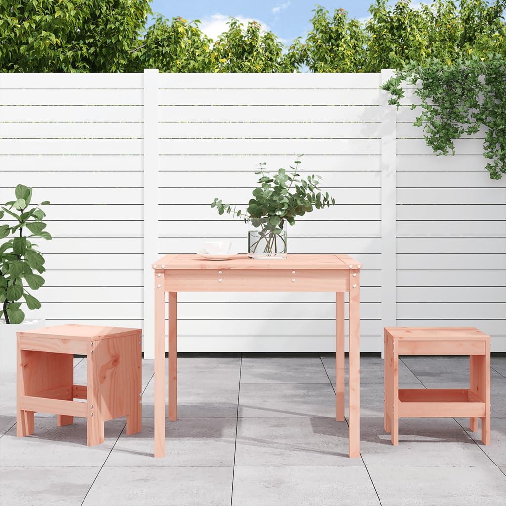 3 Piece Garden Bistro Set Solid Wood Pine Natural douglas