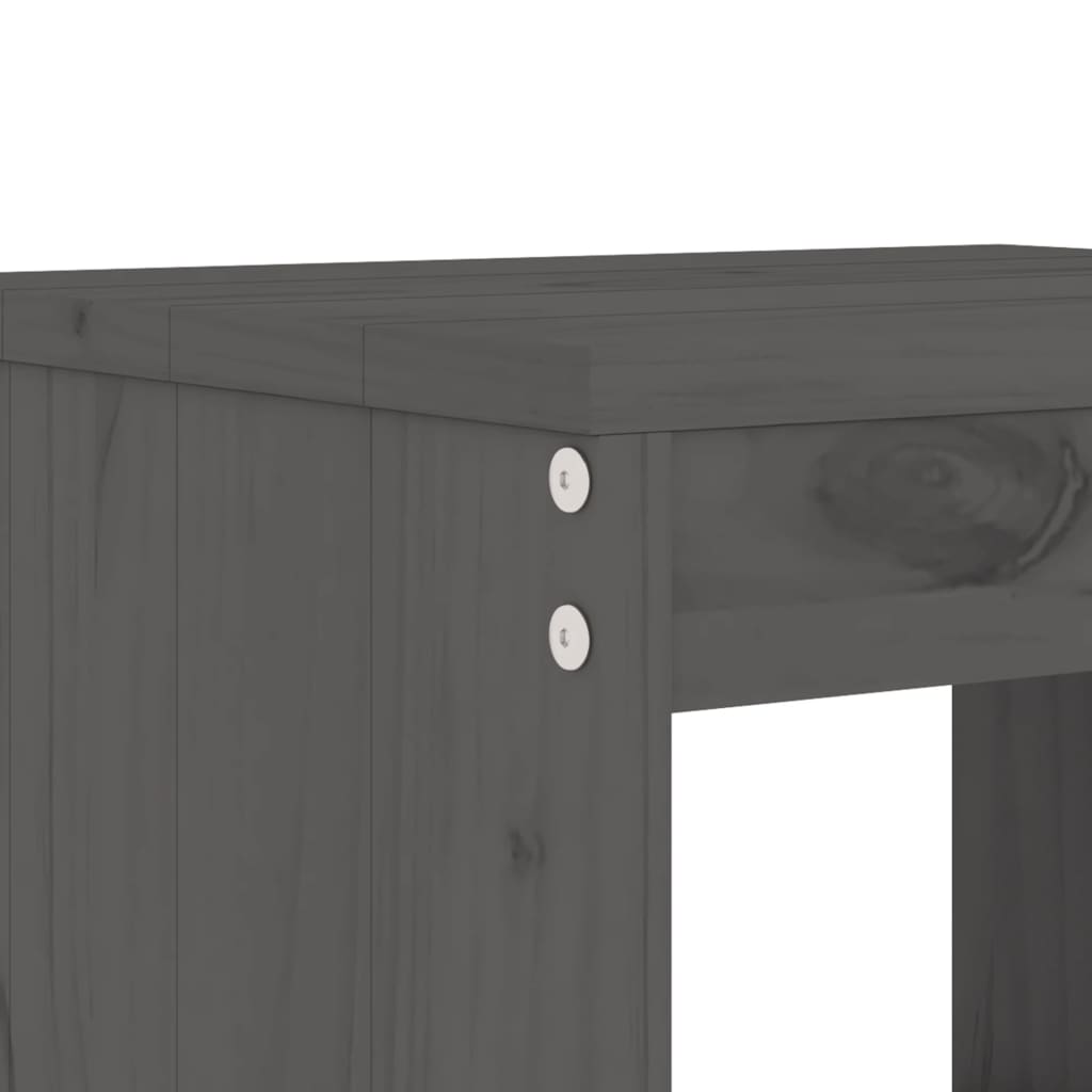 vidaXL 5 Piece Garden Bar Set Grey Solid Wood Pine 5