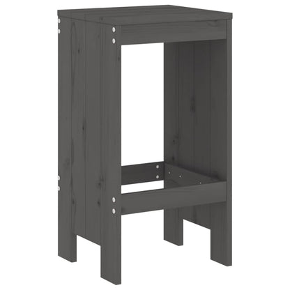vidaXL 5 Piece Garden Bar Set Grey Solid Wood Pine 4