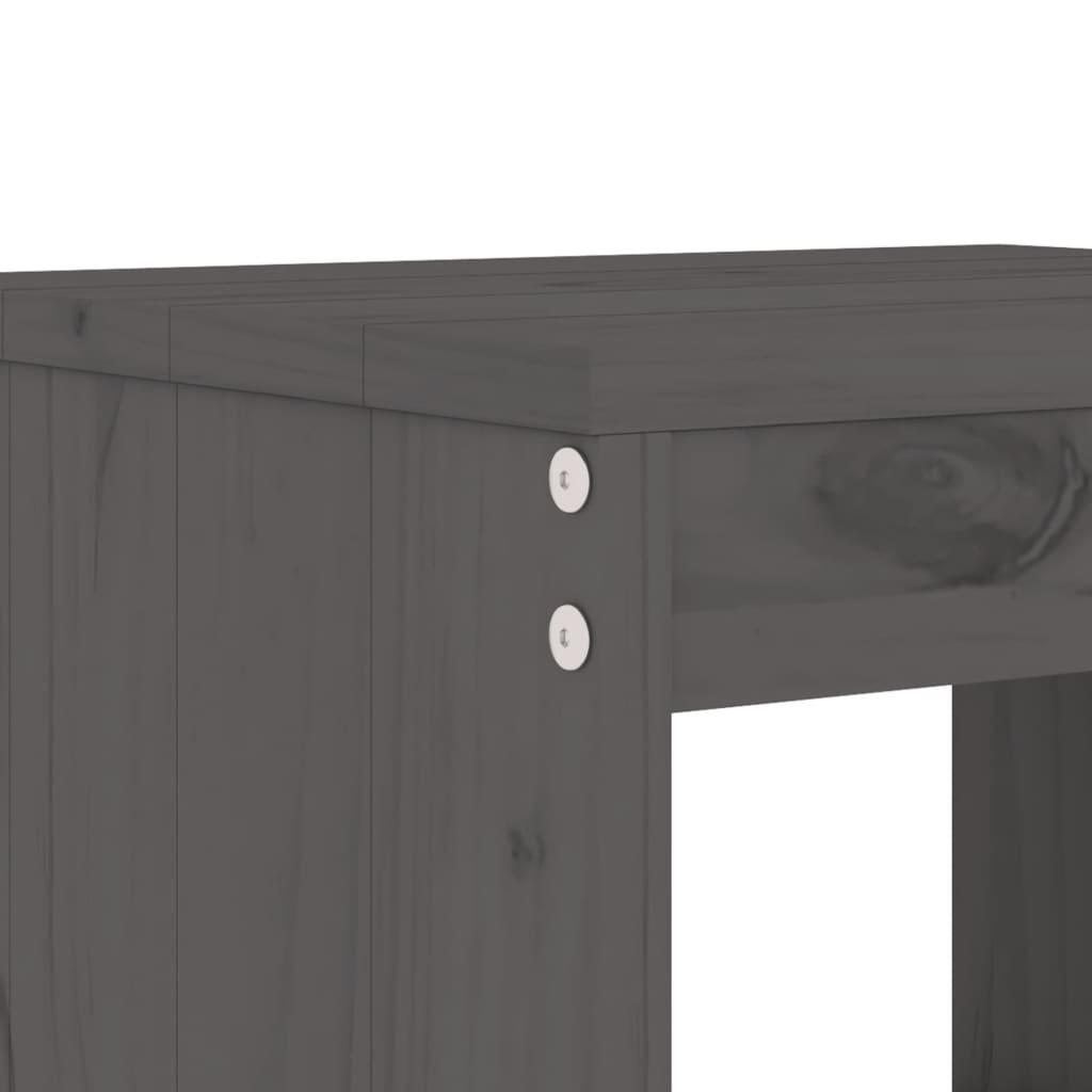 vidaXL 5 Piece Garden Bar Set Grey Solid Wood Pine 5