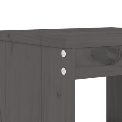 vidaXL 5 Piece Garden Bar Set Grey Solid Wood Pine 5