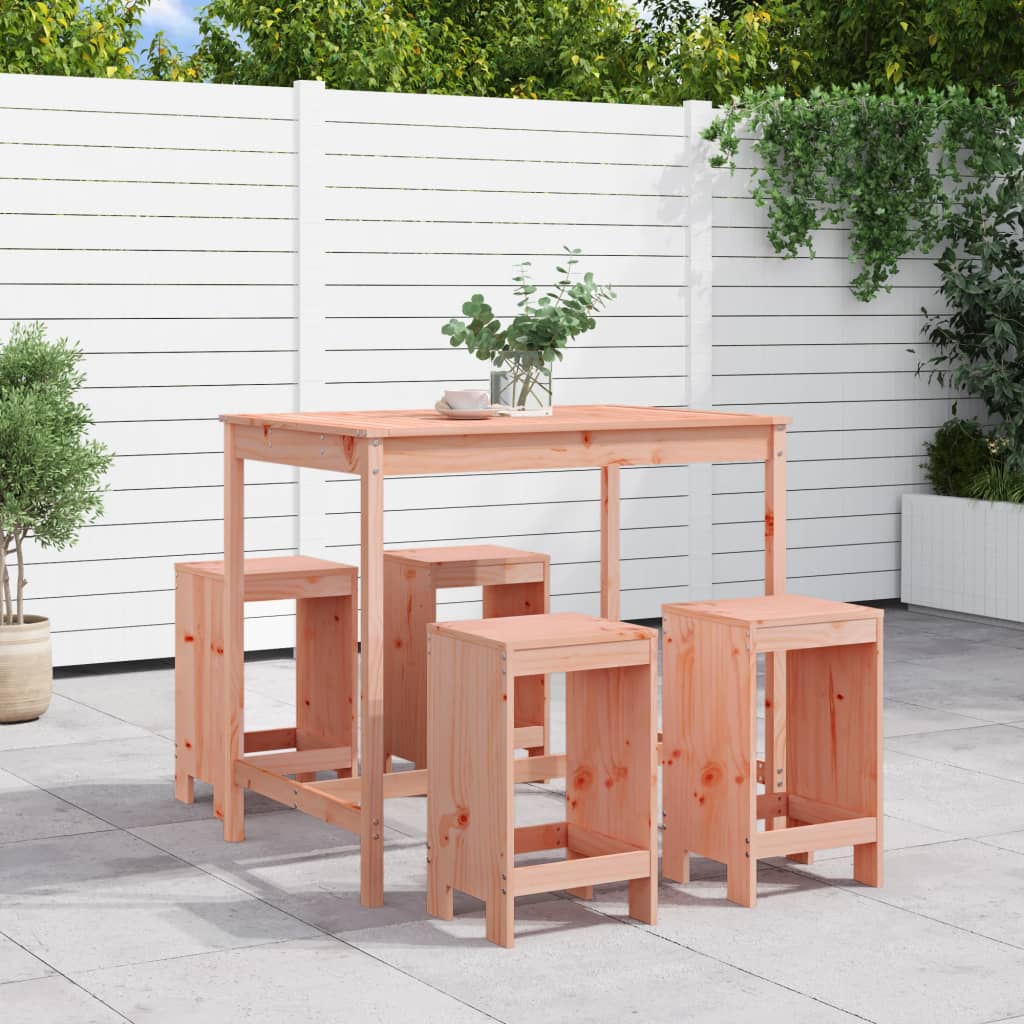 vidaXL 5 Piece Garden Bar Set Solid Wood Pine