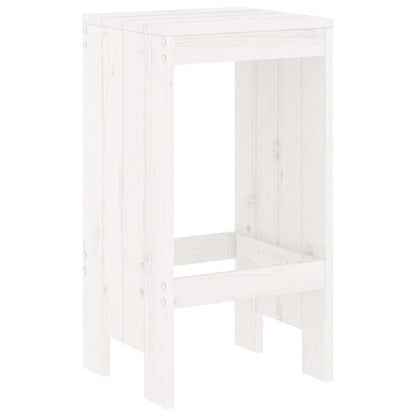 vidaXL 7 Piece Garden Bar Set White Solid Wood Pine 4