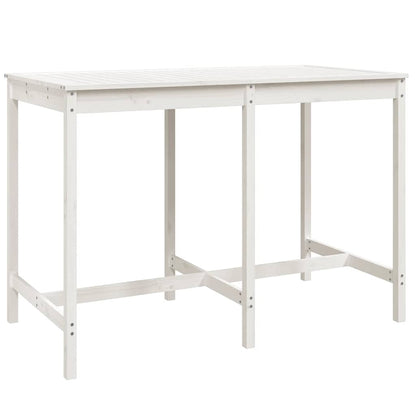 vidaXL 7 Piece Garden Bar Set White Solid Wood Pine 5