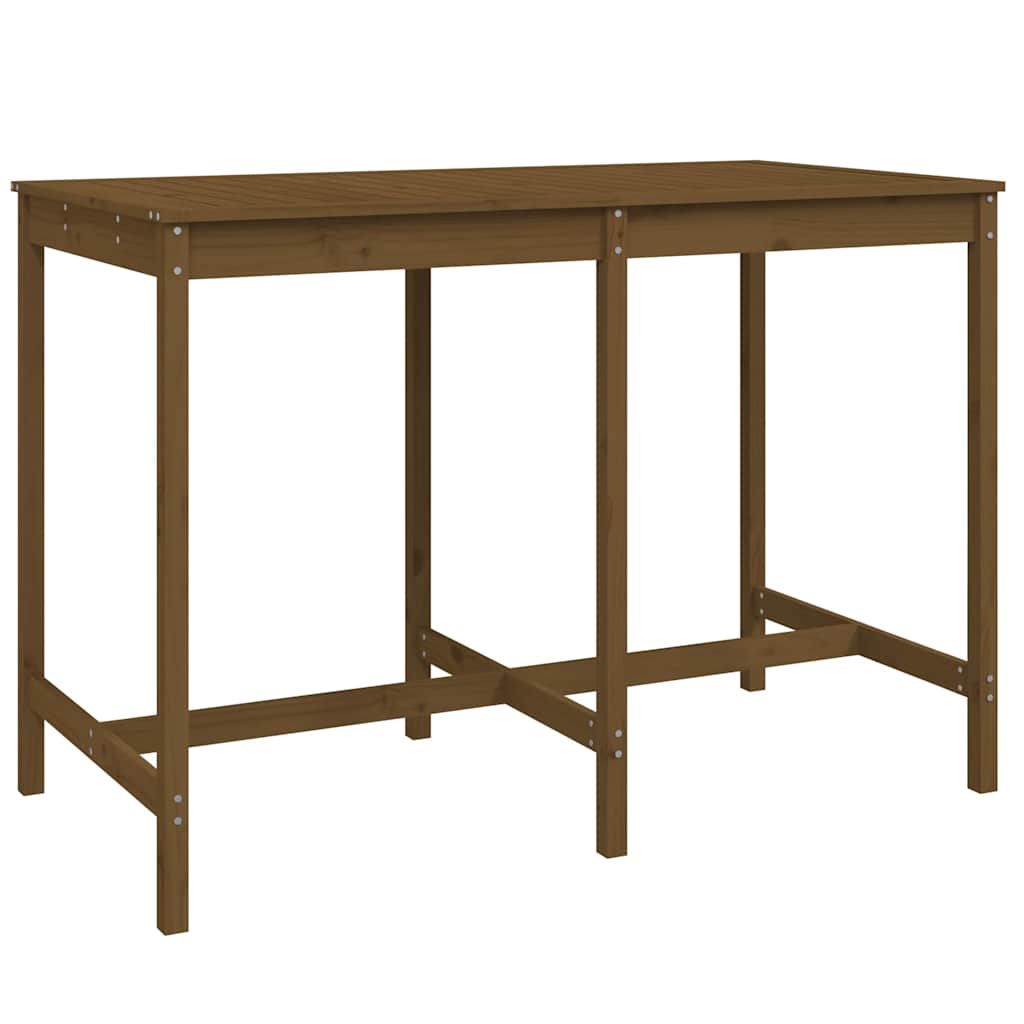 vidaXL 7 Piece Garden Bar Set Honey Brown Solid Wood Pine 5