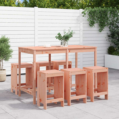 vidaXL 7 Piece Garden Bar Set Solid Wood Douglas 1