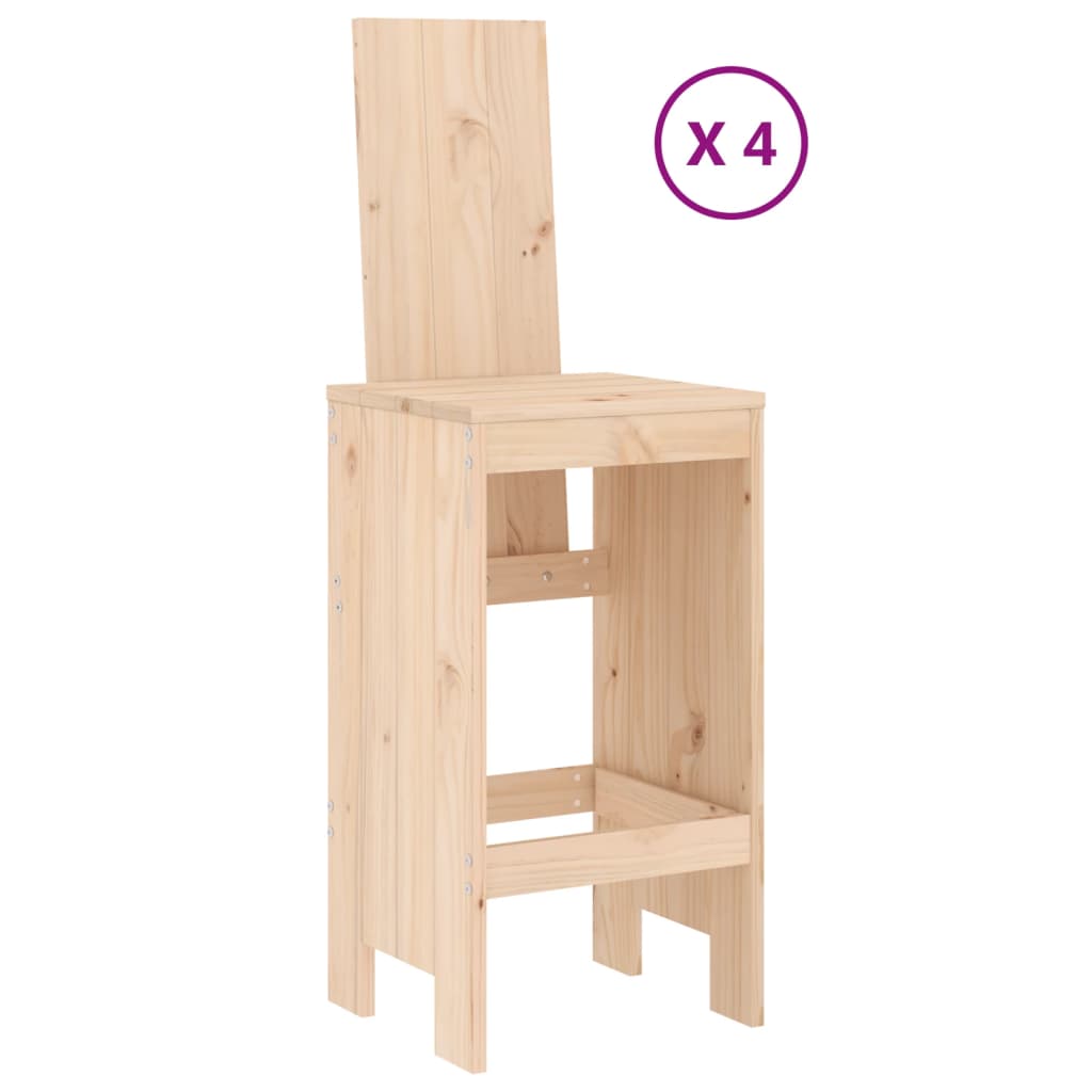 vidaXL 5 Piece Garden Bar Set Solid Wood Pine 3