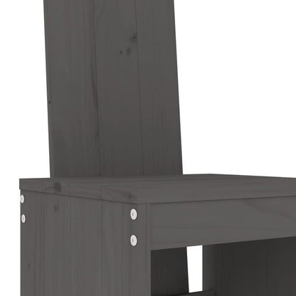 vidaXL 5 Piece Garden Bar Set Grey Solid Wood Pine 5