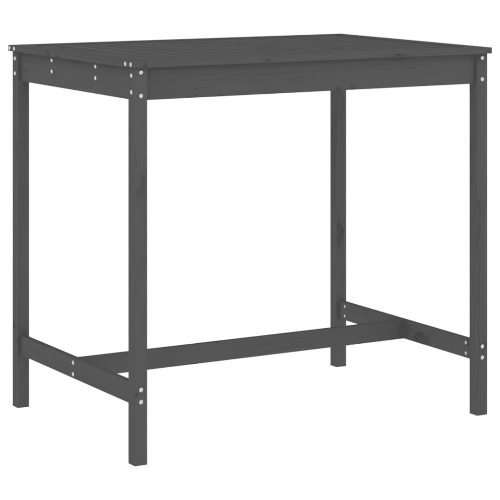 vidaXL 5 Piece Garden Bar Set Grey Solid Wood Pine 6