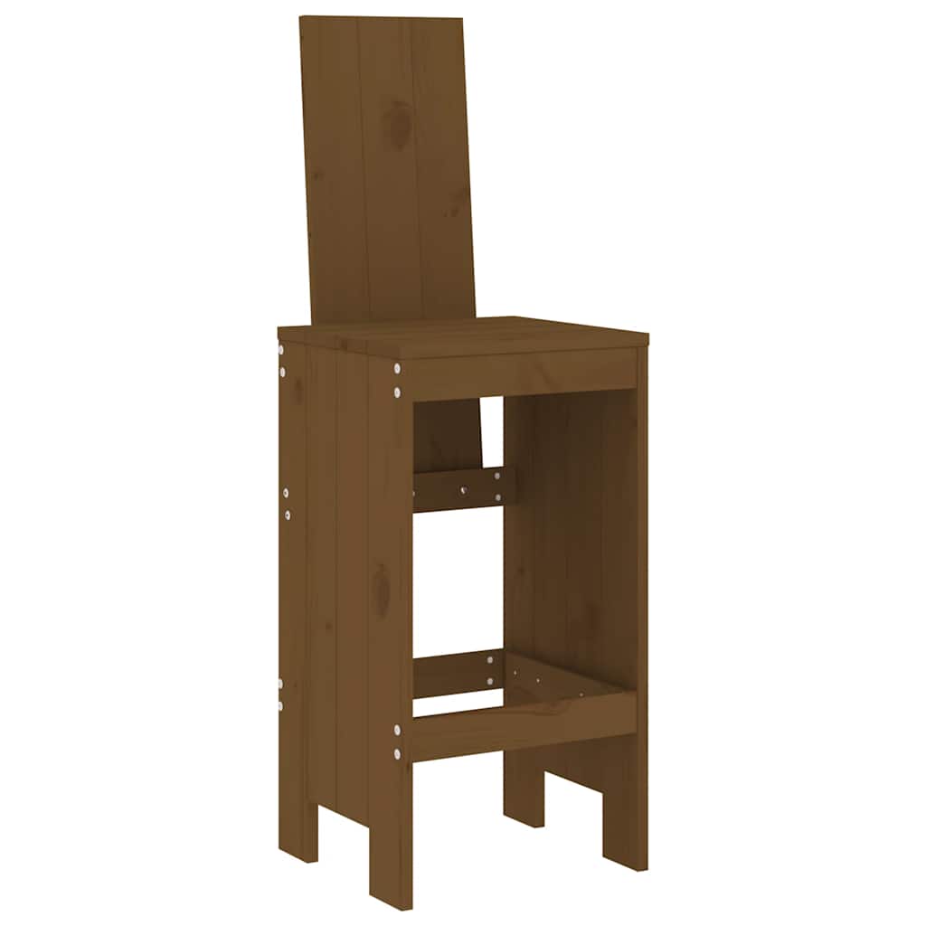 vidaXL 5 Piece Garden Bar Set Honey Brown Solid Wood Pine 4