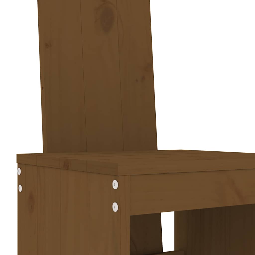 vidaXL 5 Piece Garden Bar Set Honey Brown Solid Wood Pine 5