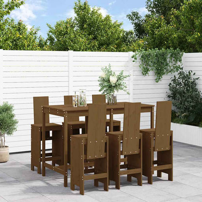 vidaXL 7 Piece Garden Bar Set Solid Wood Pine