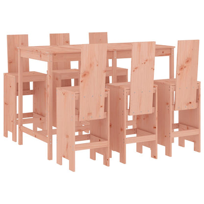 7 Piece Garden Bar Set Solid Wood Pine Natural douglas