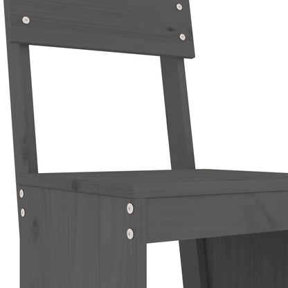 vidaXL 5 Piece Garden Bar Set Grey Solid Wood Pine 5