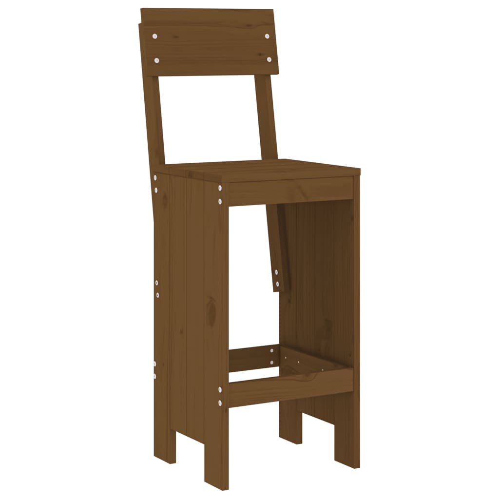 vidaXL 5 Piece Garden Bar Set Honey Brown Solid Wood Pine 4