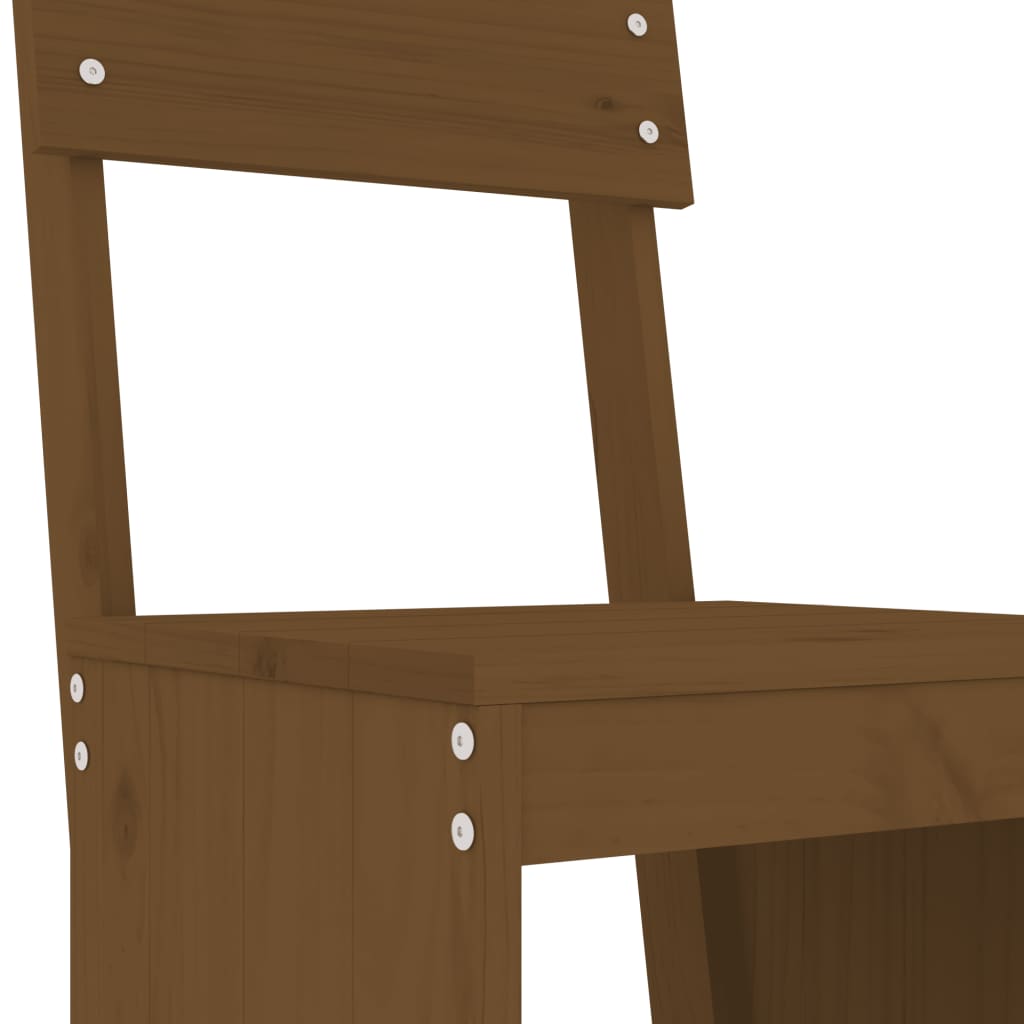vidaXL 5 Piece Garden Bar Set Honey Brown Solid Wood Pine 5