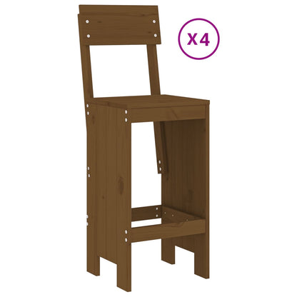 vidaXL 5 Piece Garden Bar Set Honey Brown Solid Wood Pine 3