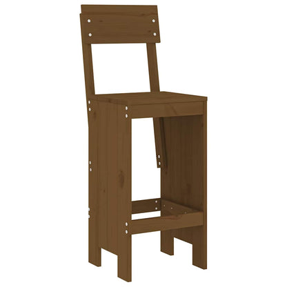 9 Piece Garden Bar Set Solid Wood Pine Honey brown pine