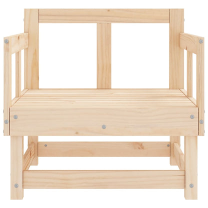 Garden Chairs 2 pcs Solid Wood Pine Armchair (2 pcs) Natural pine