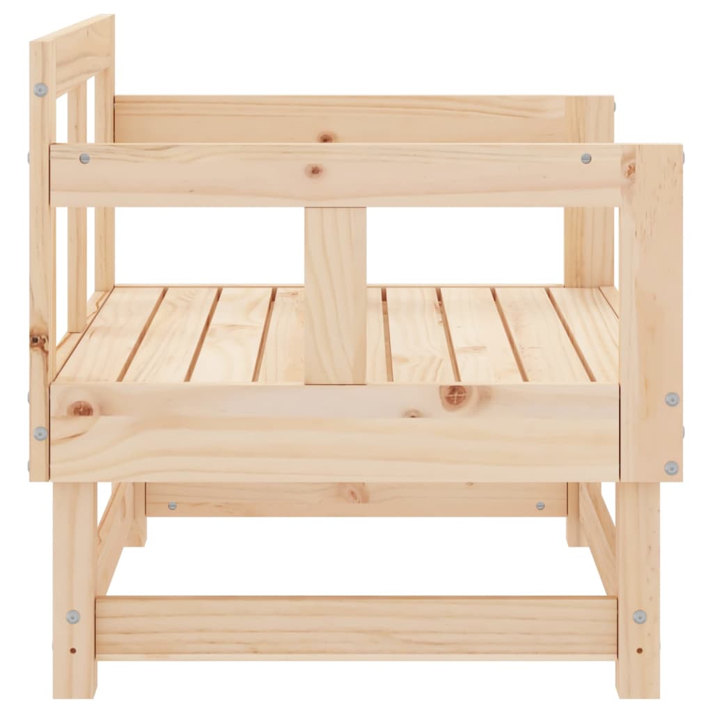 Garden Chairs 2 pcs Solid Wood Pine Armchair (2 pcs) Natural pine