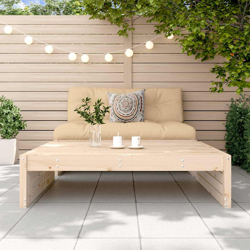 Garden 120x80 cm Solid Wood Pine Natural pine Footrest